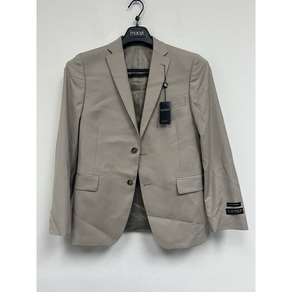 Lauren Ralph Lauren Big Boys Wool Blend Classic Fit Suit Jacket Tan Size 18R